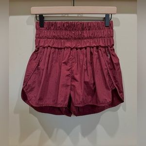 Free People Movement Shorts size M color Maroon